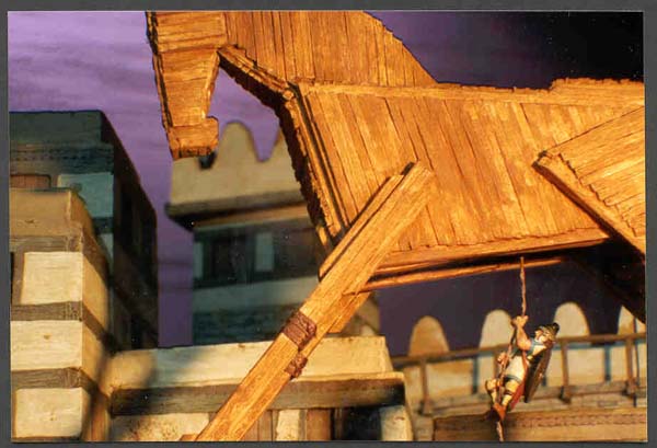 A modern artist's depiction of the Trojan Horse